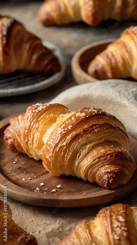 croissant on a plate croissant on a plate