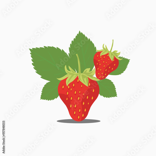 Fresh and Vibrant Strawberry Vector Design for Any Project.