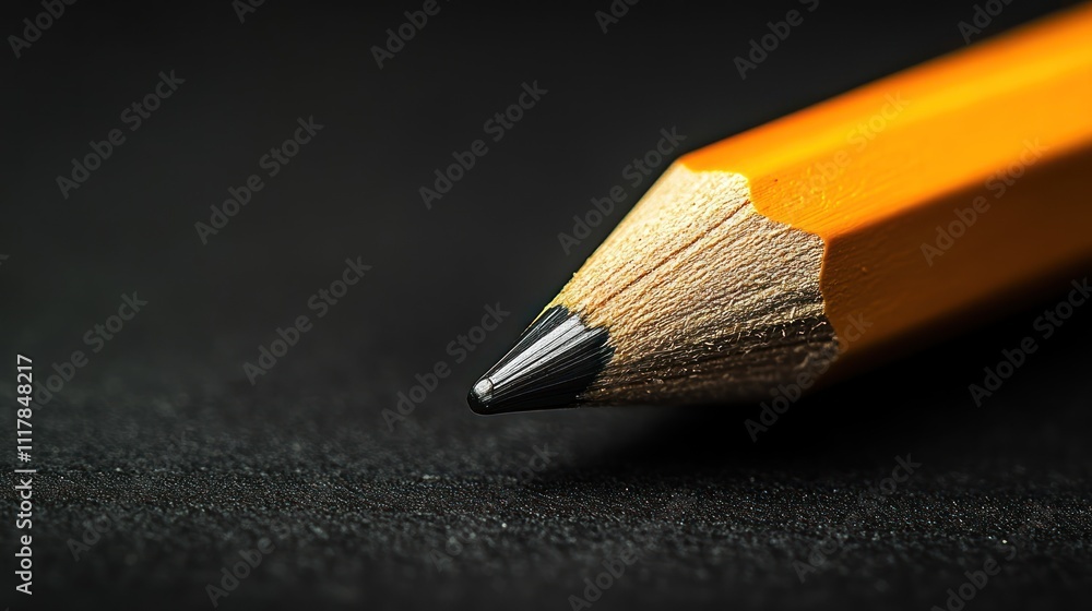 Obraz premium pencil on a black background