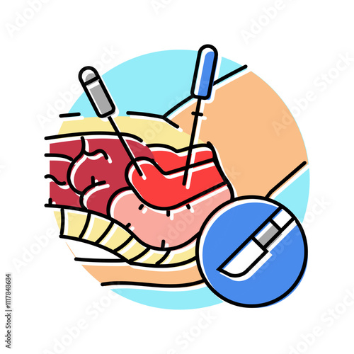 gynecologic laparoscopy color icon vector. gynecologic laparoscopy sign. isolated symbol illustration