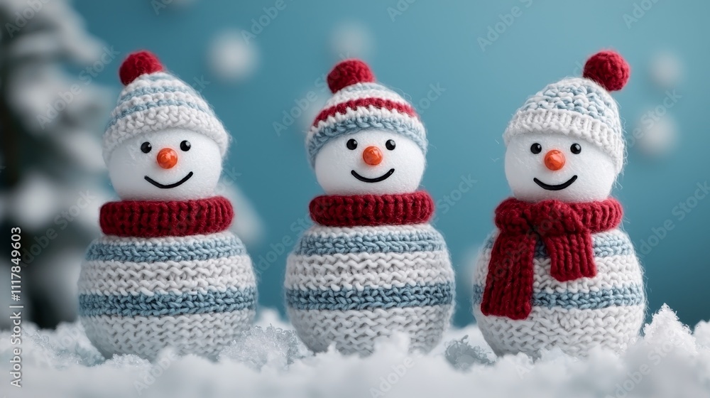 Frosty Allergy Relief - Playful Snowmen representing allergy-related items in a Whimsical Winter Scene Frosty Allergy Relief - Playful Snowmen representing allergy-related items in a Whimsical Winter Scene