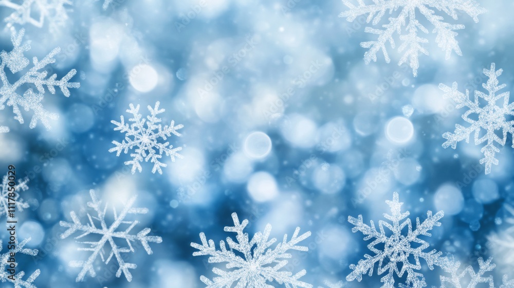 Snowflakes winter holidays background illustration generated by ai Snowflakes winter holidays background illustration generated by ai