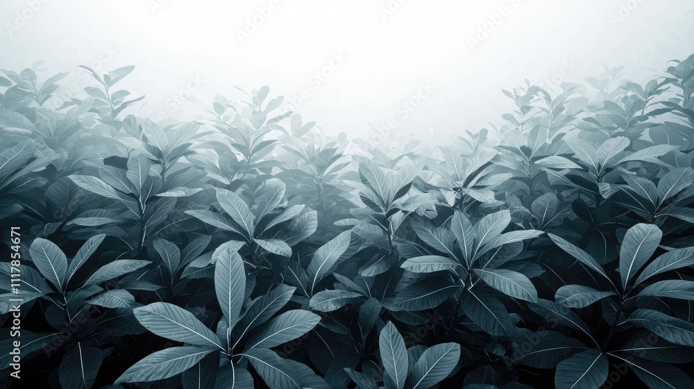 A serene and calming close-up of lush, green leaves in soft, diffused light. A serene and calming close-up of lush, green leaves in soft, diffused light.