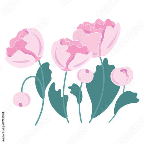 A bouquet of pink peons peony flowers look like they grown up