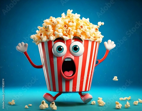 Cute Cartoon Popcorn Food C...