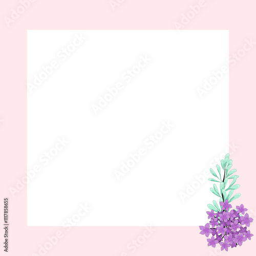 pink flower frame