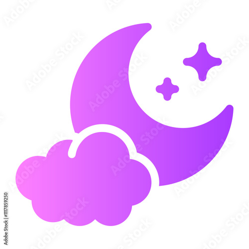 moon gradient icon