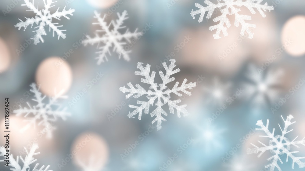 Snowflakes winter holidays background illustration generated by ai Snowflakes winter holidays background illustration generated by ai