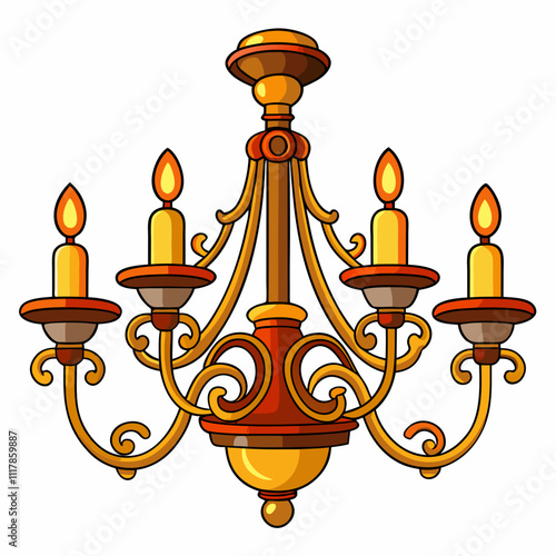 chandelier on a white background