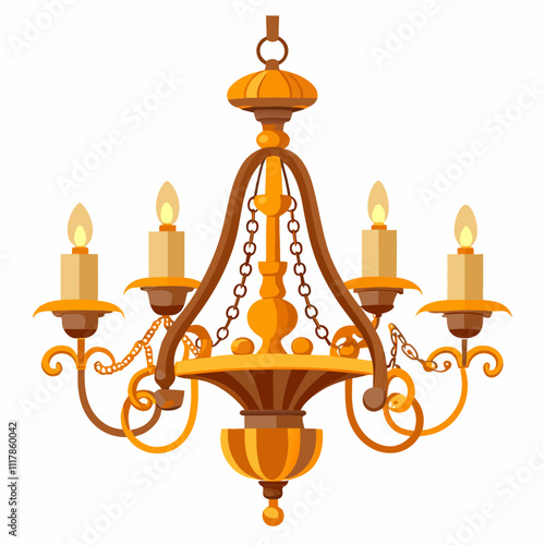 chandelier on a white background