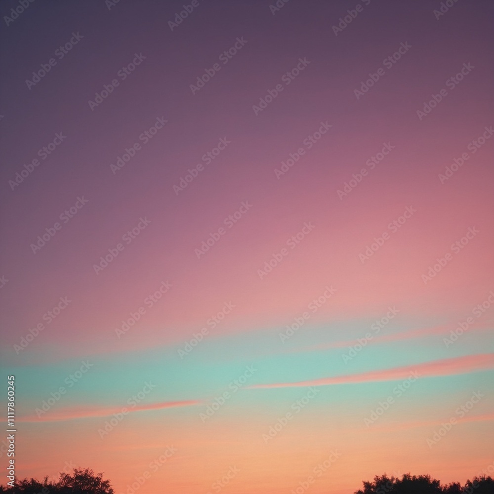 Naklejka premium Pastel beautiful sky with sundown time .gradient