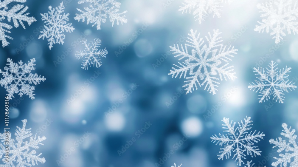 Snowflakes winter holidays background illustration generated by ai Snowflakes winter holidays background illustration generated by ai