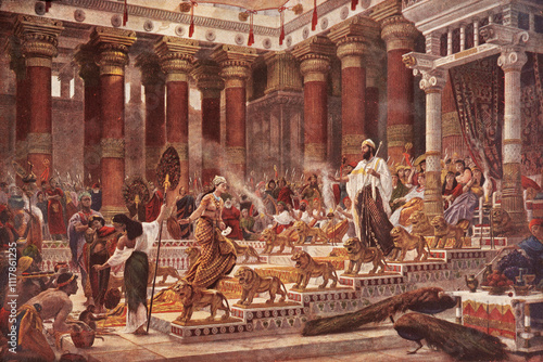 Bild auf Leinwand The Queen of Sheba visits Solomon, Painted by E. J. Poynter