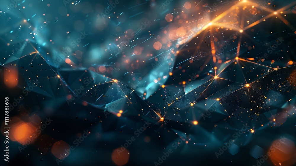 Abstract technology geometric polygonal mesh lines background. Abstract technology geometric polygonal mesh lines background.