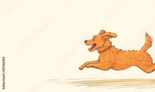 Wallpaper Mural Playful Doodle Dog Illustrations for Creative Posters, Tags, and Banners with Text Space Torontodigital.ca