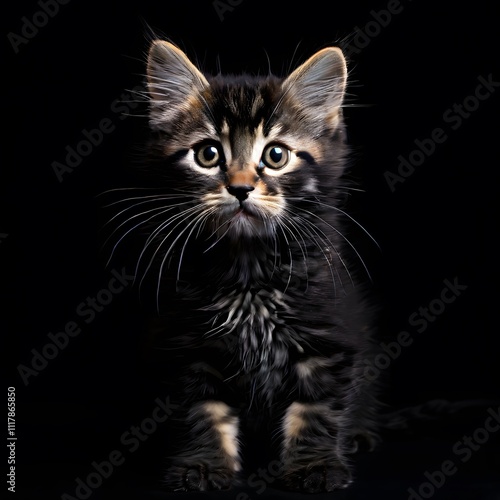 beautiful animal in a studio isolated on black wild life