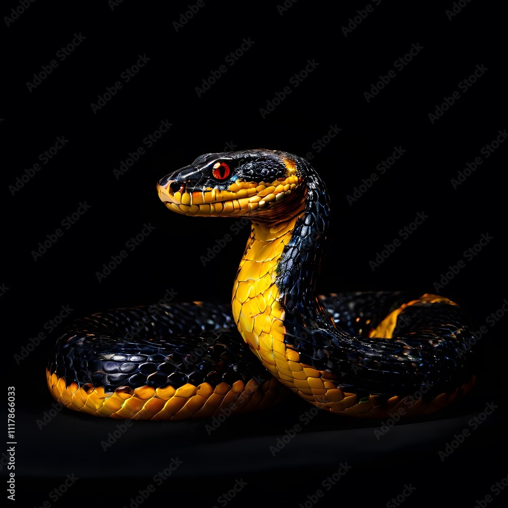 Fototapeta premium beautiful animal in a studio isolated on black wild life