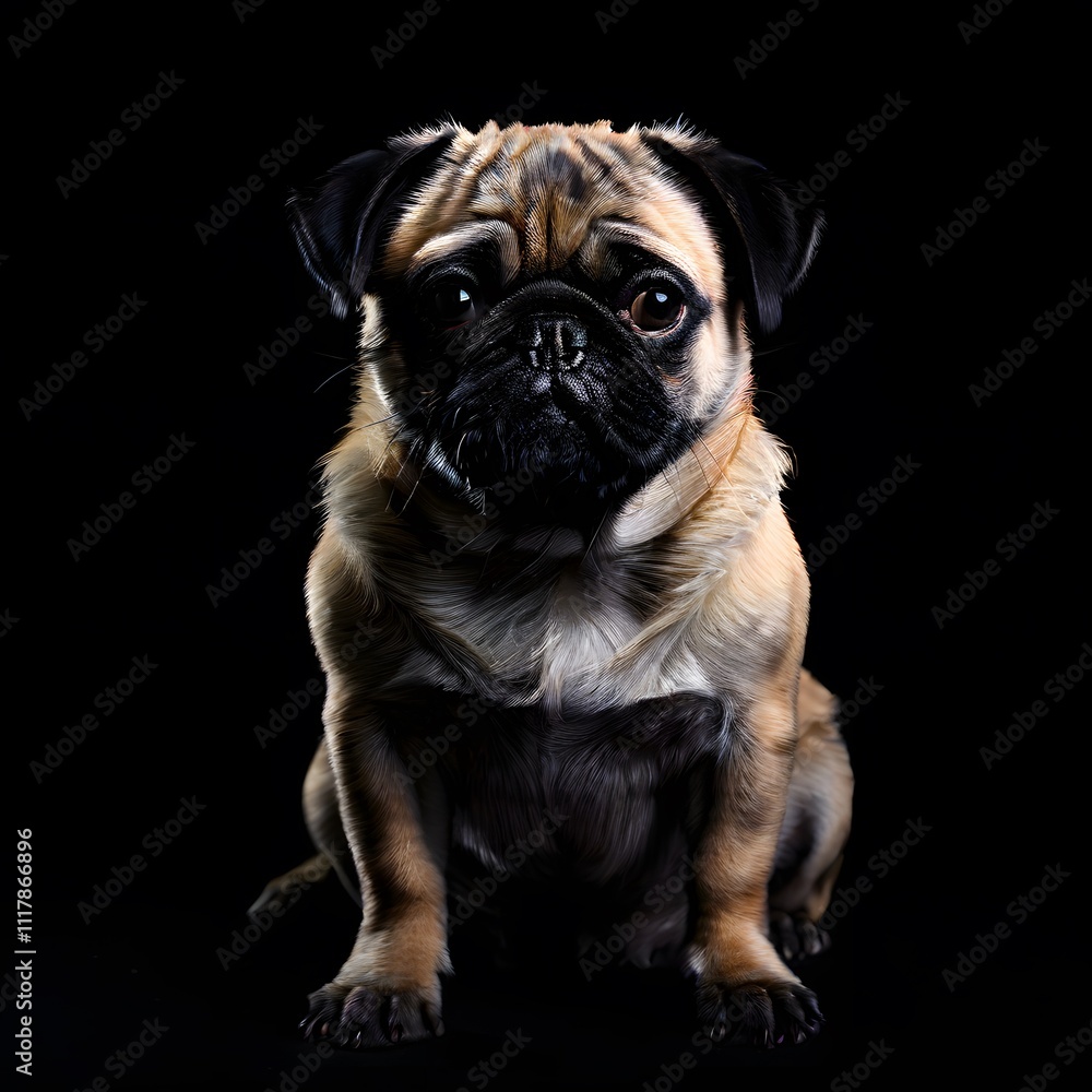 beautiful animal in a studio isolated on black wild life