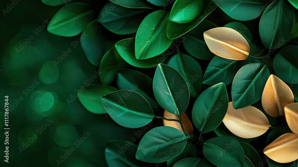A vibrant close-up of green leaves with hints of gold, showcasing nature's beauty. A vibrant close-up of green leaves with hints of gold, showcasing nature's beauty.