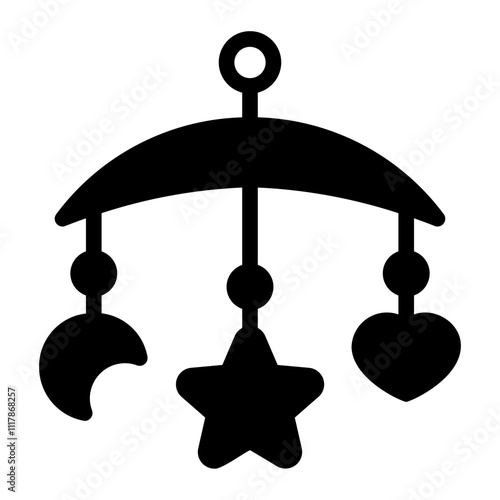 crib toy glyph icon