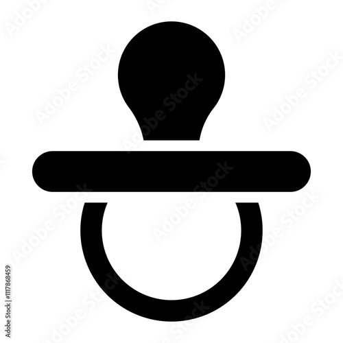 pacifier glyph icon