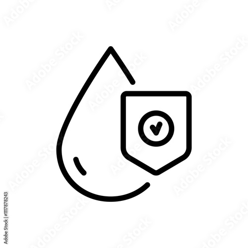Filtration and purification water icon. Osmosis and desalination. Potable water. Outline sign of filter water vector icons for web design isolated on white background.