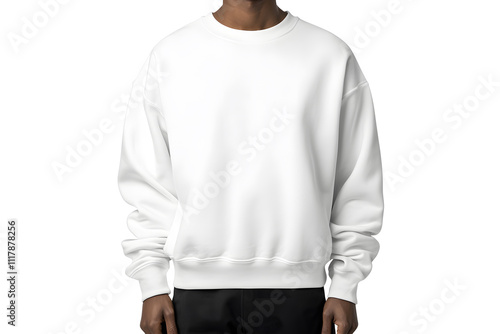 Wallpaper Mural White sweatshirt front view isolated on white Torontodigital.ca