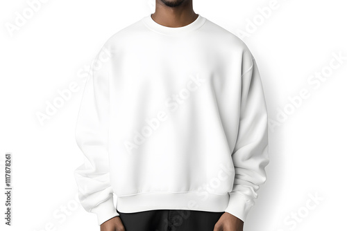 Wallpaper Mural White sweatshirt front view isolated on white Torontodigital.ca