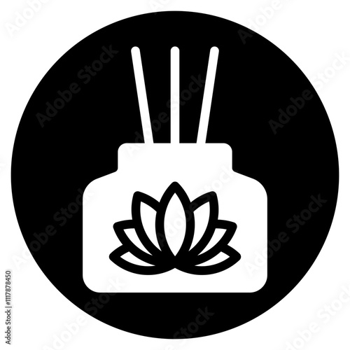 aromatheraphy glyph icon