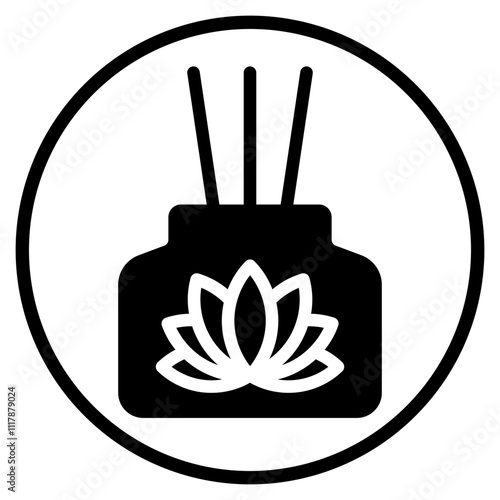 aromatheraphy glyph icon