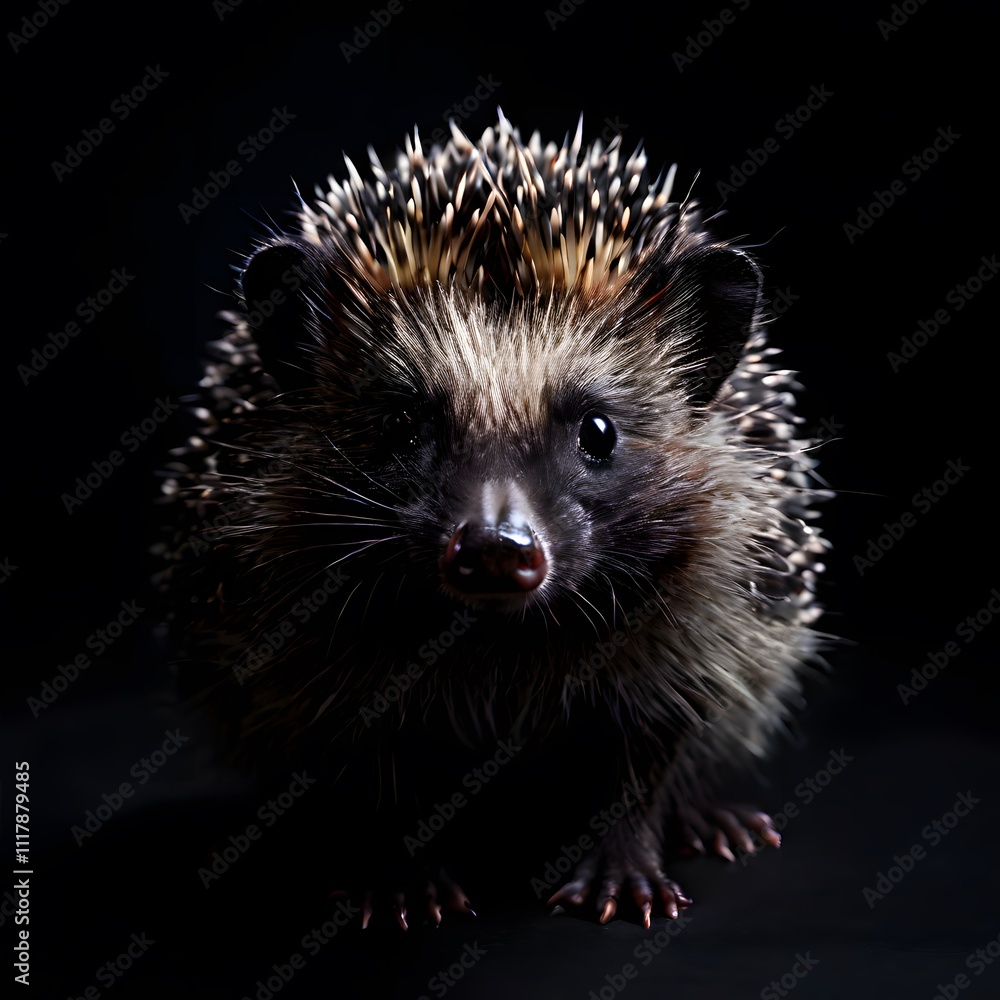 Fototapeta premium beautiful animal in a studio isolated on black wild life
