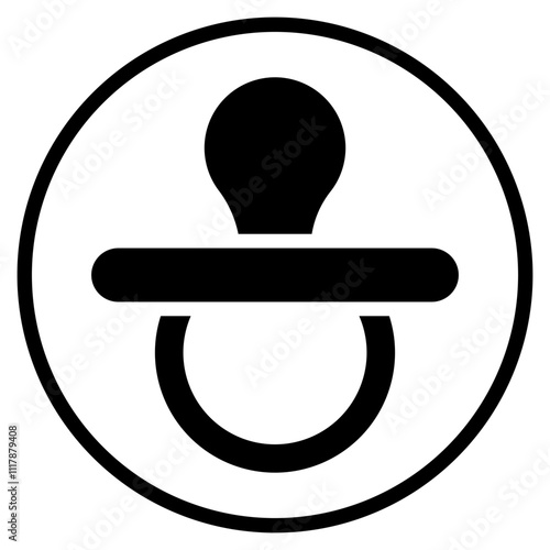 pacifier glyph icon