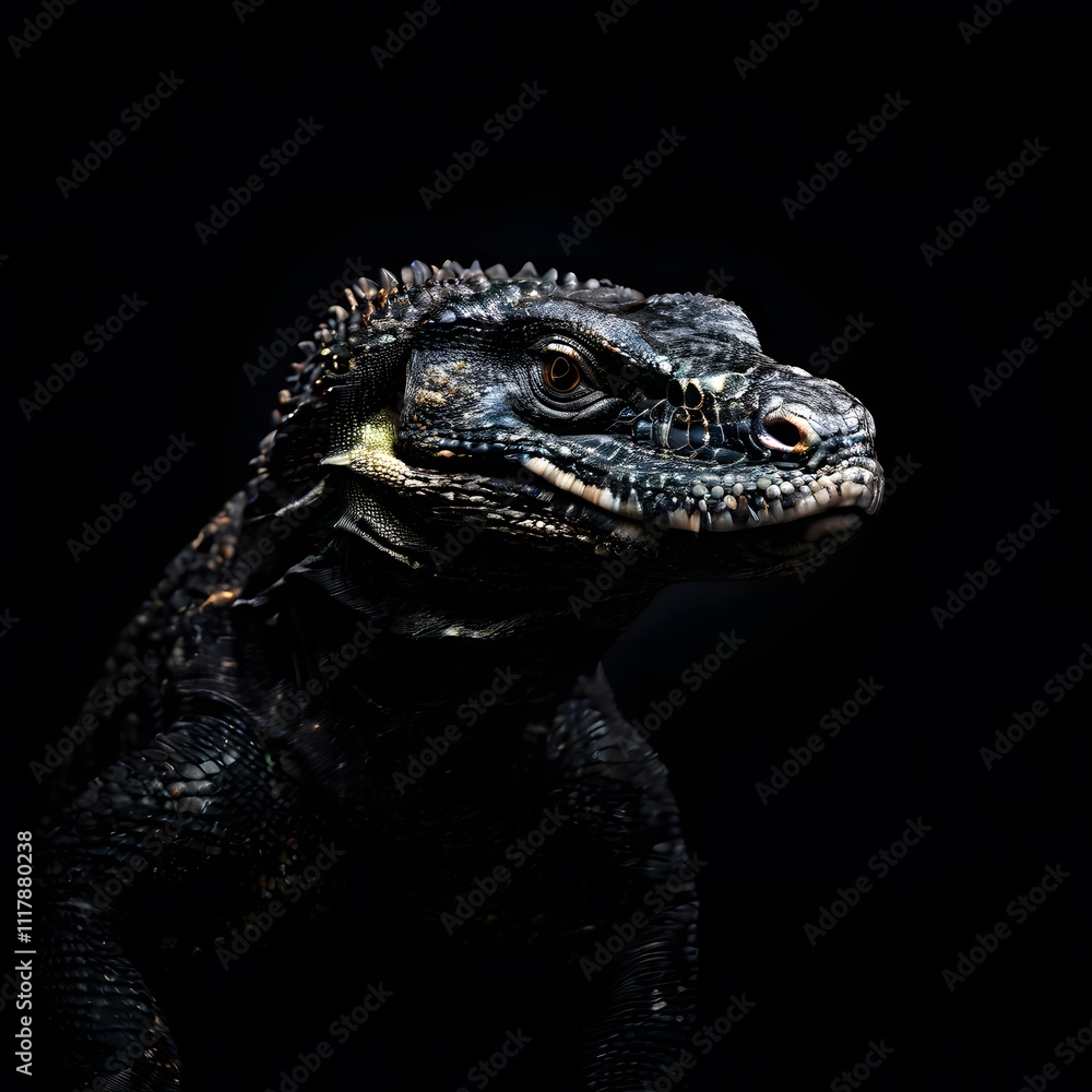 Fototapeta premium beautiful animal in a studio isolated on black wild life