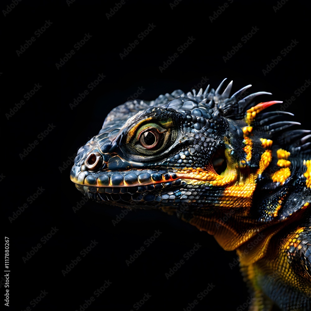 Fototapeta premium beautiful animal in a studio isolated on black wild life