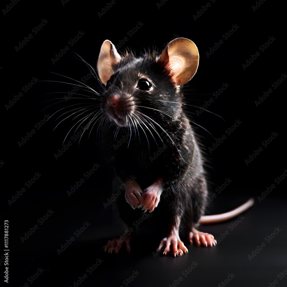 beautiful animal in a studio isolated on black wild life beautiful animal in a studio isolated on black wild life