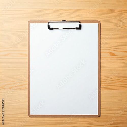 clipboard with blank paper mockup