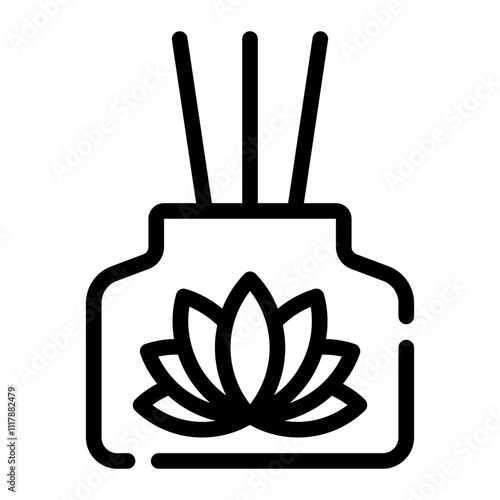 aromatheraphy line icon