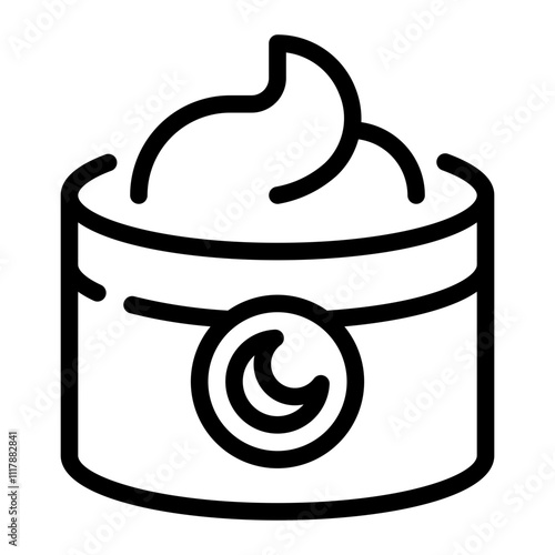 night cream line icon