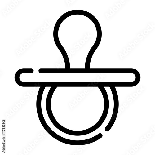 pacifier line icon