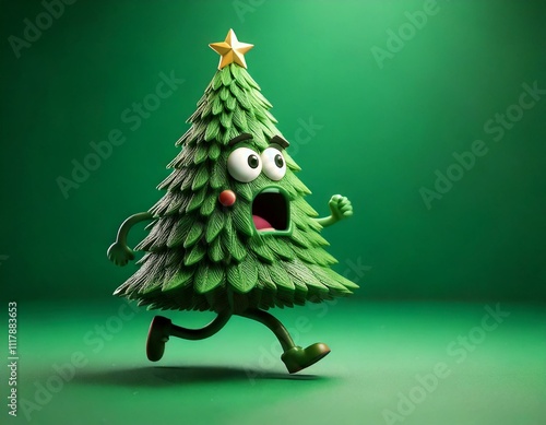 Cute Cartoon Christmas Tree...