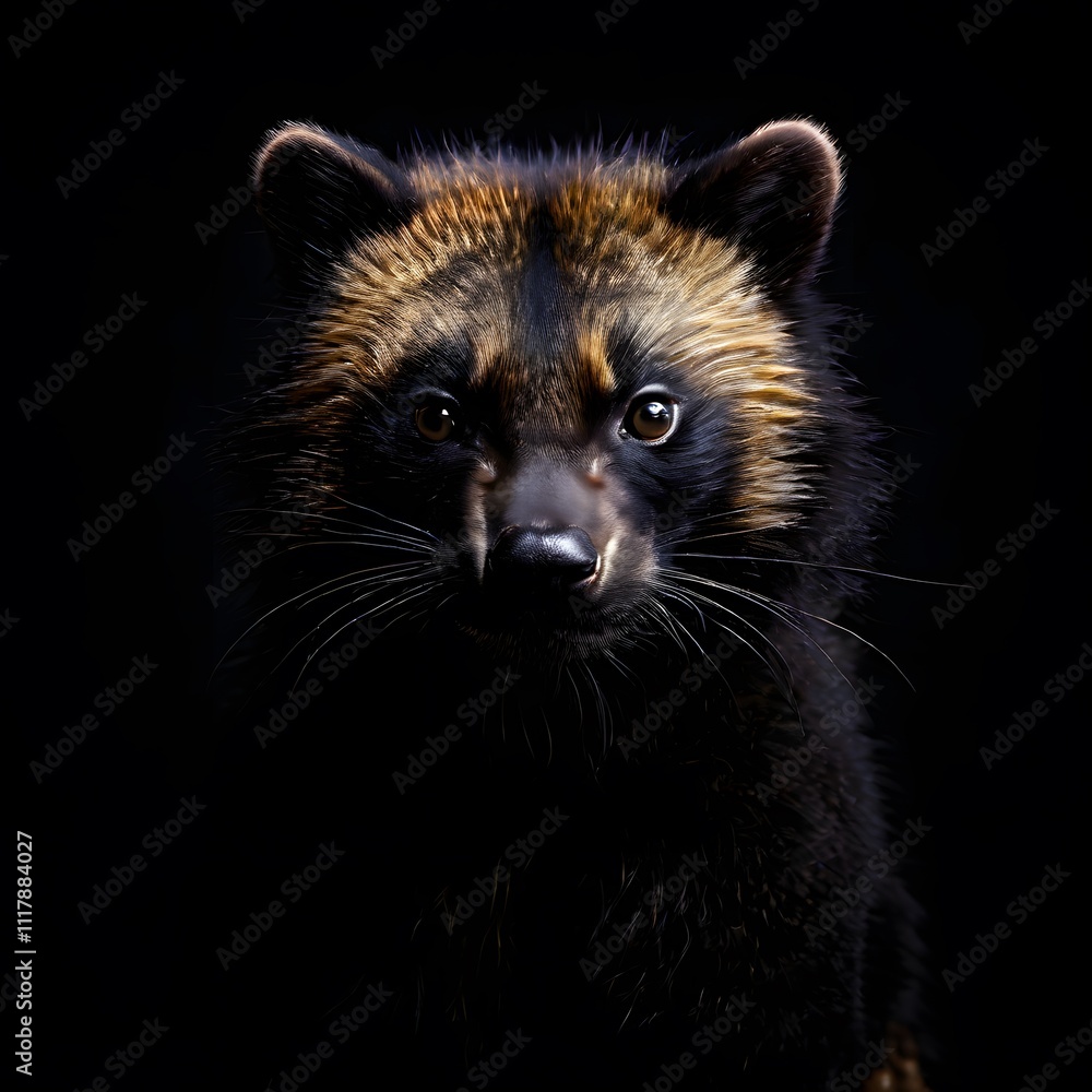 Obraz premium beautiful animal in a studio isolated on black wild life