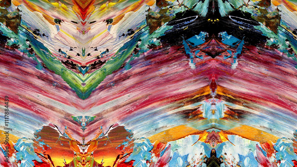 Fototapeta premium Abstract art background . Hand painting artwork on canvas .