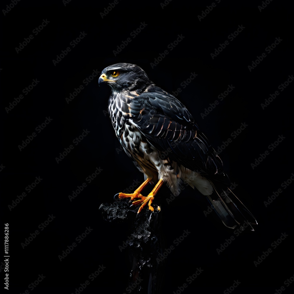 Fototapeta premium beautiful animal in a studio isolated on black wild life