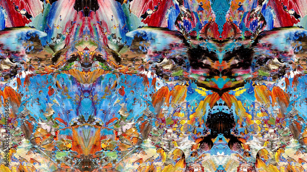 Fototapeta premium Abstract art background . Hand painting artwork on canvas .