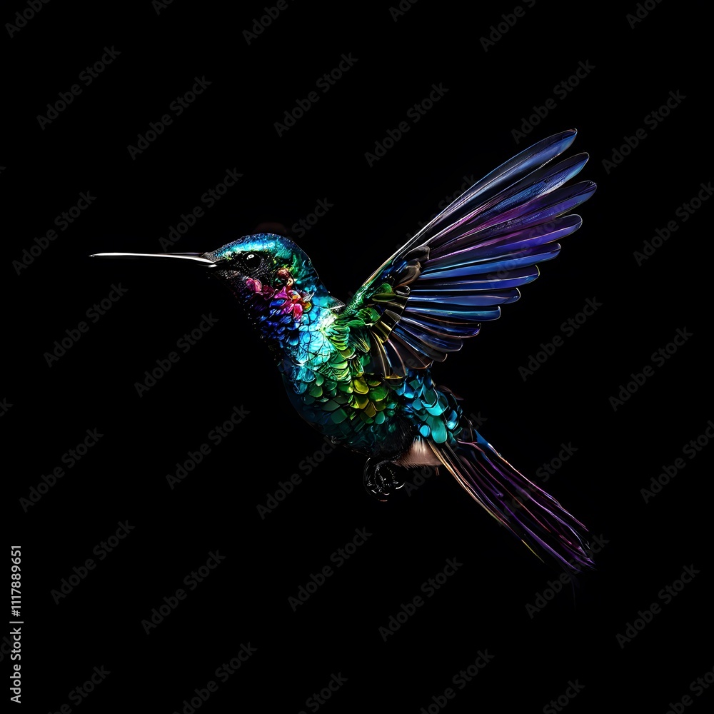 Fototapeta premium beautiful animal in a studio isolated on black wild life