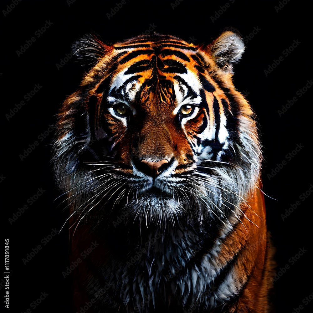 Fototapeta premium beautiful animal in a studio isolated on black wild life
