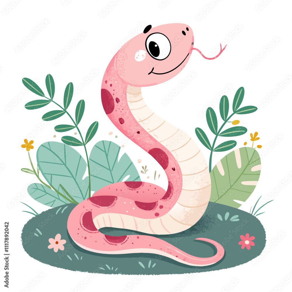 Fototapeta premium Little snake IP design, illustrations