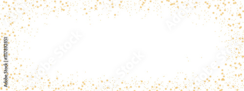 Glittering vector dust on transparent background. Golden snowflakes and stars. Christmas Holiday glow particle. Shine background. Festive party design. Vector EPS 10