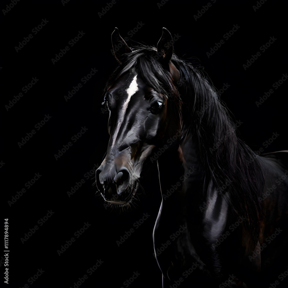 beautiful animal in a studio isolated on black wild life beautiful animal in a studio isolated on black wild life