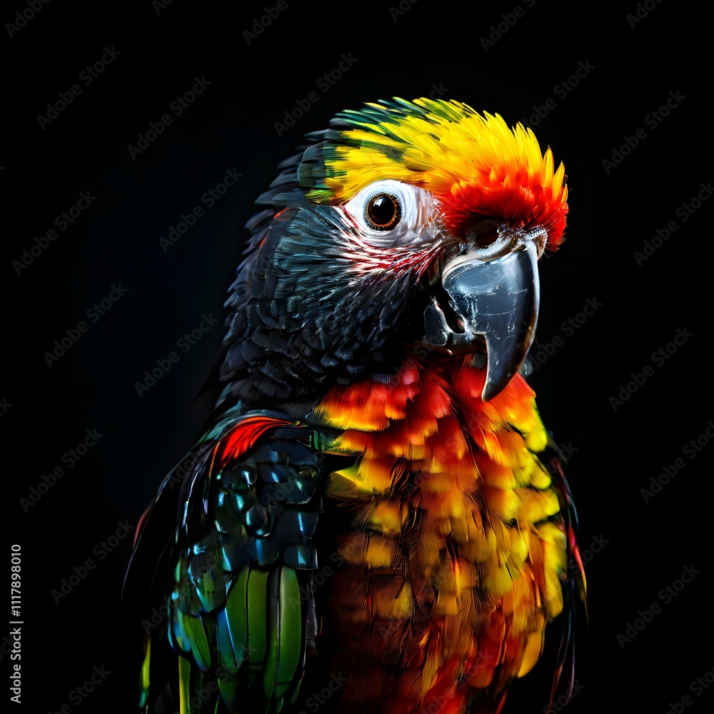 Obraz premium beautiful animal in a studio isolated on black wild life